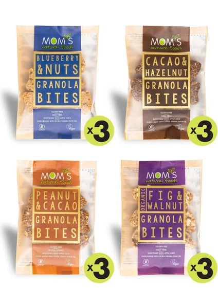 Mom's Natural Foods 12'li Mix Glutensiz Granola BITES