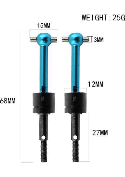 4 Adet Metal Evrensel Tahrik Mili Tahrik Mili Cvd 53792 Için TT01 TT02 TT01D TT01E TA04 1/10 Rc Araba Parçaları, Mavi (Yurt Dışından) fırsatları