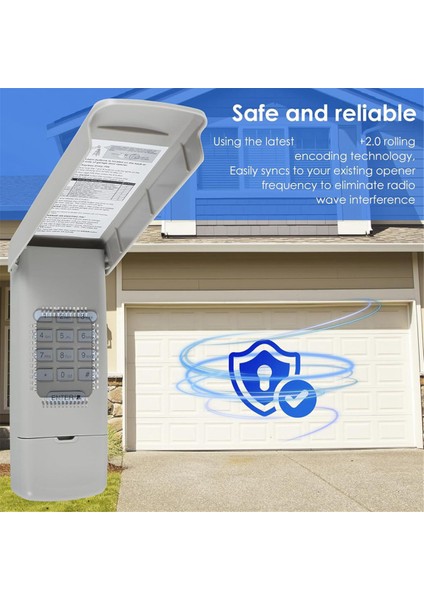 Garaj Kapısı Açacağı Tuş Takımı, Kablosuz Tuş Takımı Anahtarsız Giriş Için Uyumlu 877MAX 377LM 977LM Kablosuz Anahtarsız Tuş Takımı Güvenli (Yurt Dışından) modelleri