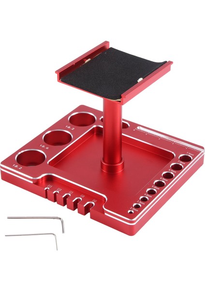 Metal Rc Araba Çalışma Standı Onarım Iş Istasyonu Montaj Platformu 360 Derece Dönme TRX4M Fms SCX24 1/18 Rc Araba Kırmızı (Yurt Dışından) fiyatları