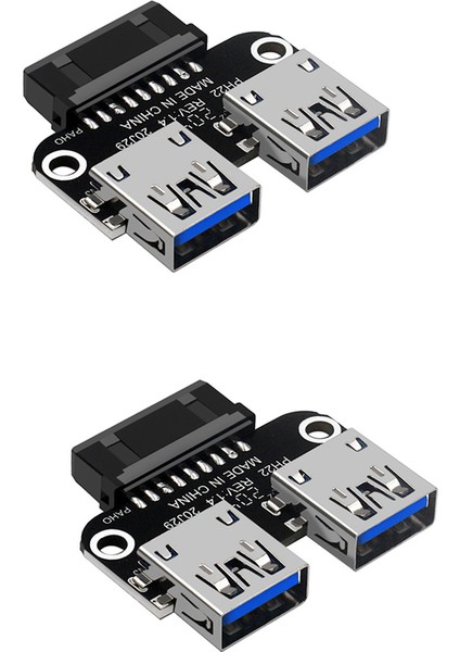 2 Adet USB 3.0 Anakart Adaptörü USB 3.0 19 20 Pin Dişi Çift USB 3.0 Dişi Dahili Başlık Adaptörü Dönüştürücü (Yurt Dışından)