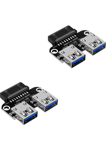 2 Adet USB 3.0 Anakart Adaptörü USB 3.0 19 20 Pin Dişi Çift USB 3.0 Dişi Dahili Başlık Adaptörü Dönüştürücü (Yurt Dışından)