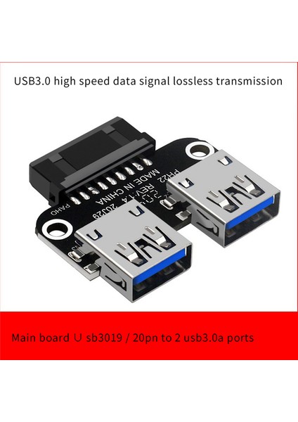 2 Adet USB 3.0 Anakart Adaptörü USB 3.0 19 20 Pin Dişi Çift USB 3.0 Dişi Dahili Başlık Adaptörü Dönüştürücü (Yurt Dışından)