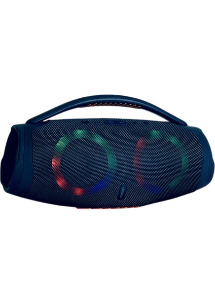Taşınabilir Bluetooth Hoparlör Subwoofer Ses Kutusu Su Geçirmez Rgb Işık Fonksiyonu ile Ofis Dış Mekan Ev Oyuncu Mavi (Yurt Dışından)