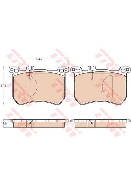TRW-GDB2013 Ön Balata Mercedes 222 V222×222 S350 Bluetec-...