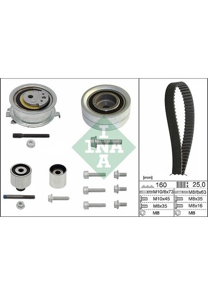 INA-530055010 Triger Seti Crafter-T6-A3-Jetta-Caddy-Polo-...