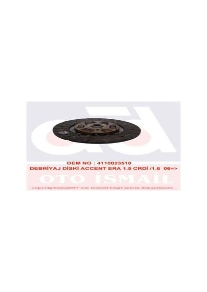 VAL-803928 Debriyaj Diski Accent Era 1.5 Crdi /1.6 06 H...