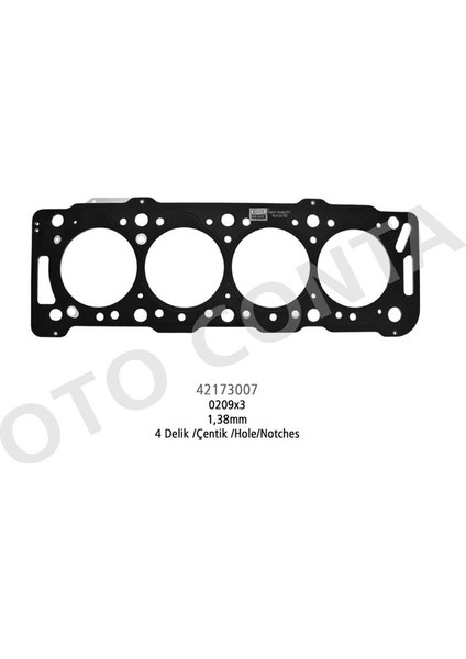 OTC-42173007 Skc 4 Delik 1.38M Çelik P206-P306-PART...