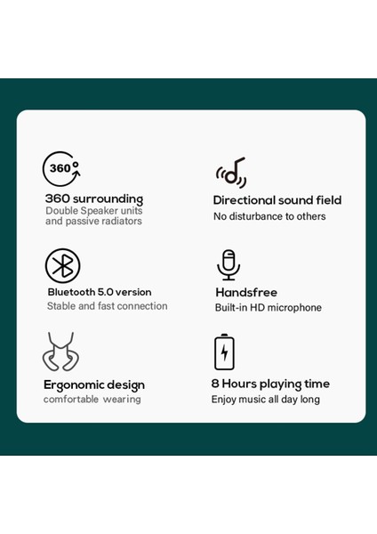 Kablosuz Bluetooth Boyun Hoparlör Taşınabilir Giyilebilir Çevre Açık Hava Ev Için Mikrofon Bas Hıfı Boyun Bandı Hoparlör (Yurt Dışından)