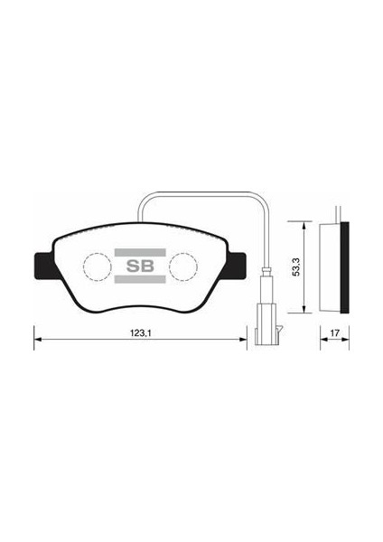 Sangsıng  SNG-SP1201 Ön Balata Fişli Doblo-Albea-Lınea-Stılo-F...