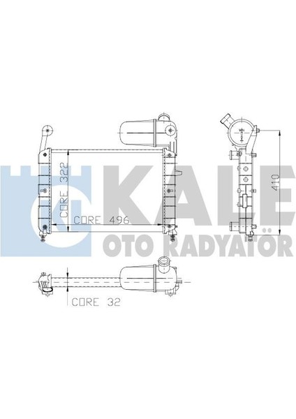 KLR-0108112AL Radyatör Tmpr-Tıpo Mek Klimasız 496×322×23...