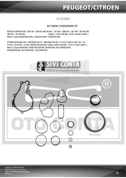 OTC-41707004S Alt Takım Contası Partner-Berlıngo-20...