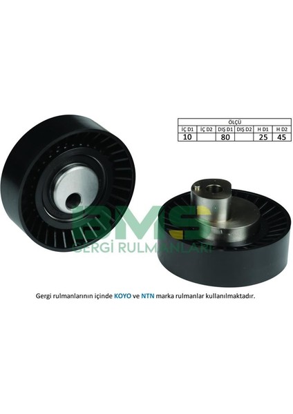 BMS-311 Alternatör Gergi Rulmanı 316-320-518-520-Z3-Z4 93