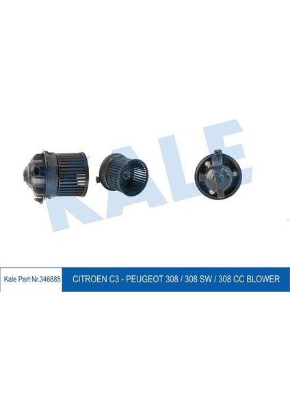 KLR-346885 Kalorifer Motoru P308 1.4-1.6 16V-1.6HDİ-2.0H...