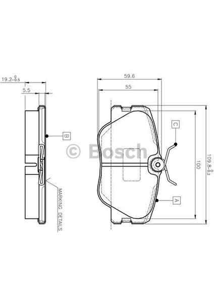 BOS-0986469410 Ön Balata Mercedes W124 200-300E-200D-30...