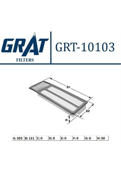 GRT-10103 Hava Fıltresı ( Fıat: Doblo 1.3jtd-1.6jtd-Punt...