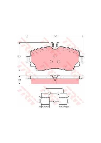 Trw  -GDB1292 Ön Balata Mercedes W168 A Serisi A140 1.4 97-...