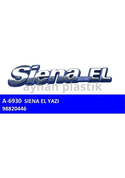 AYH-A6930 Arka Yazı Sıena El