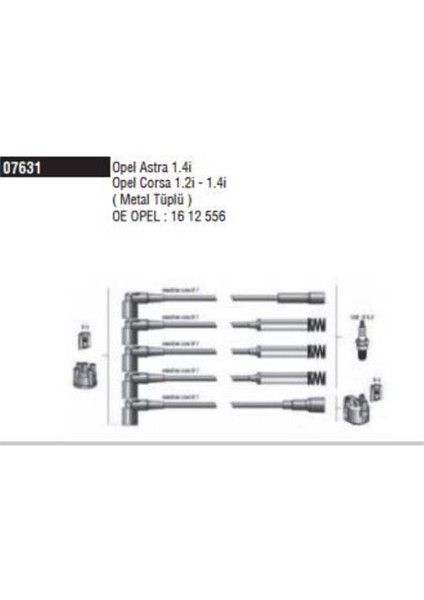 DOD-7631 Bujı Kablosu-(Opel: Astra "1.4 I"- Corsa "1.2...