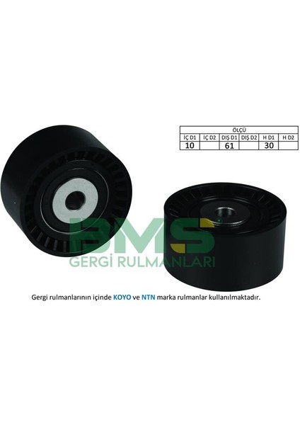 BMS-438 Eksantrik Gergi Rulmanı P207-208-301-308-408-508-...