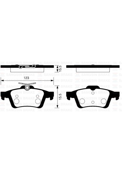 Sangsıng SNG-SP2091 Arka Balata Focus Iı Cmax 03 Connect 02 L...