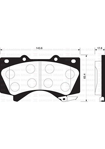 Sangsıng  SNG-SP1381 Ön Balata Toyota Land Cruıser V8 J15-J20 ...