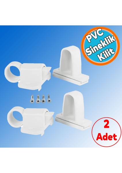 Pencere Kapı Sineklik Kapama Çarpma Kilit Plastik Pratik Tutucu Pimapen Pvc Aparat 2 Adet