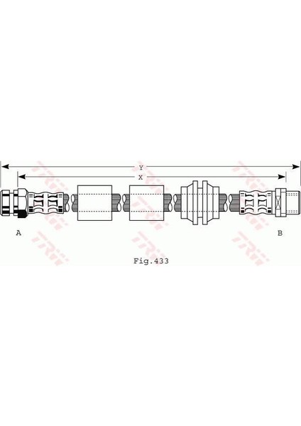 Trw  -PHB440 Ön Fren Hortumu Vw Sharan 1.8t 20V-2.0 95-10 F...