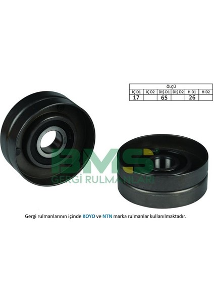 BMS-358 Alternatör Gergi Rulmanı Master Iı-Trafıc Iı-Lagu...