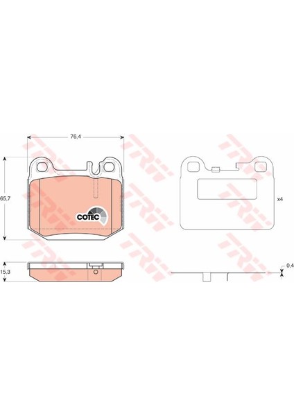 TRW-GDB1457 Arka Balata Mercedes M Class W163 ml 320 ML35...