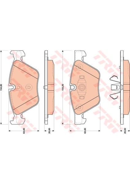 TRW-GDB1810 Ön Balata Bmw 1 E81-E87 -Bmw 1 Coupe E82 -Bmw...