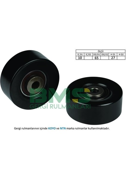 BMS-072 Alternatör Gergi Rulmanı P106 P206 P306 Xsara Xm ...