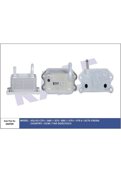 KLR-344705 Yağ Soğutucu Volvo S60 2.0t 00 S80 2.8t6 3.0 ...