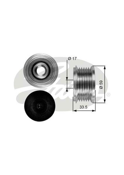 GAT-OAP7080 Alternatör Kasnağı Rulmanlı Ducato-Sucudo-B...