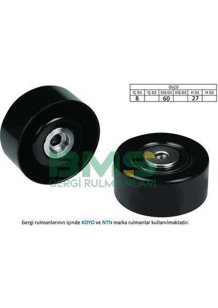 BMS-116 Alternatör Gergi Rulmanı PARTNER-P206-306-JUMPY1....