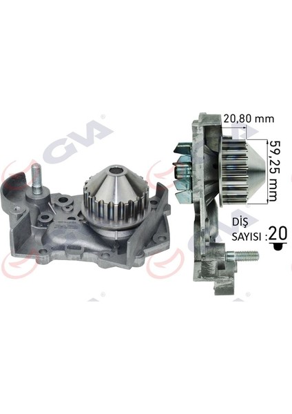 GVA-5212160 Devirdaim R19-R9-CLIO-EXP 1.4 Enj. E6J-E7J PA412