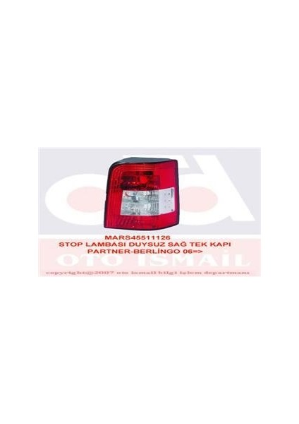 MAR-511126 Stop Lambası Duysuz Sağ Tek Kapı Partner-Berl...