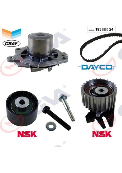 GVA-59WPK2914D Devirdaimli Eksantrik Gergi Kiti 193×240 D...