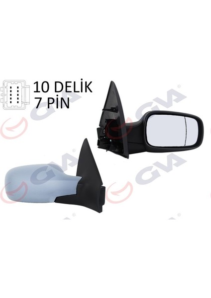 GVA-1011131 Dış Dikiz Aynası Sağ Megane 02 Elektrikli Isı...