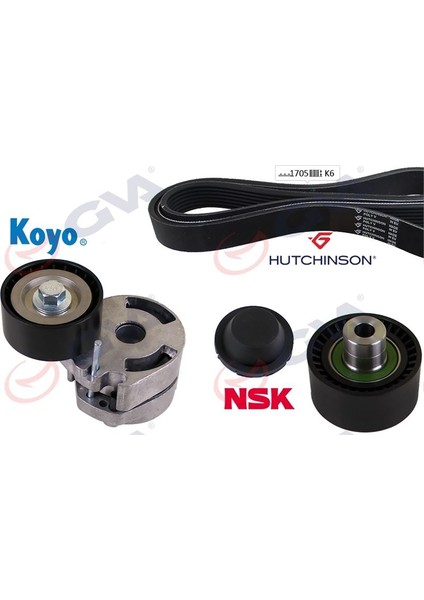 GVA-59A4325 Alternatör Gergi Kiti Kütüklü P206-XSARA 1.4h...