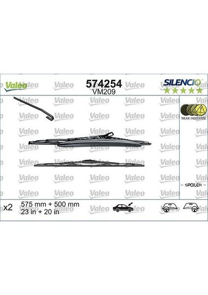 VAL-574254 Silecek Sılencıo 58 50 cm X2 VM209 Bmw E46 S...