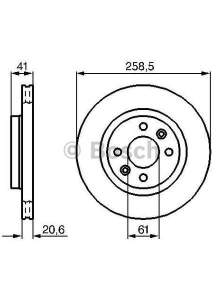 BOS-0986478124 Ön Fren Aynası Orta Sandero Ym. Mgn 96 L...