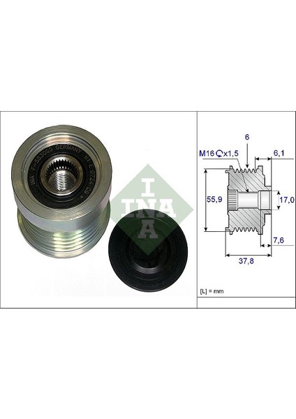 INA-535007210 Alternatör Rulmanı Volvo C70 98-05 S40 2.4 ...