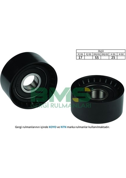 BMS-038 Alternatör Gergi Rulmanı P206 1.4HDI-407-PARTNER ...
