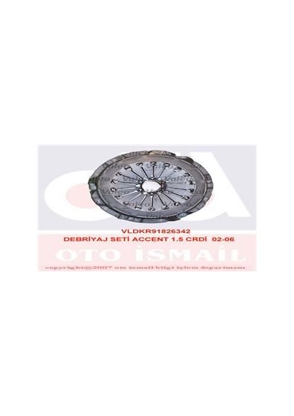 VAL-826342 Debriyaj Seti Accent 3 Silindir 12V 1.5 Crdi...
