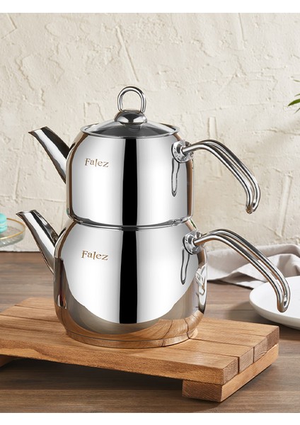 Nehir Mini Boy Çelik Çaydanlık Takımı