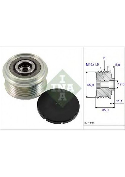INA-535022210 Alternatör Gergi Rulmanı Amarok-Touareg-A4-...