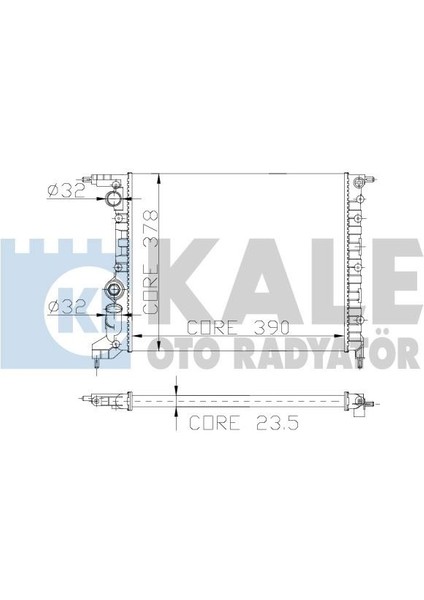 KLR-0527272AL Radyatör Clıo 91-98 R19 94-95 1.2-1.4 E7F....