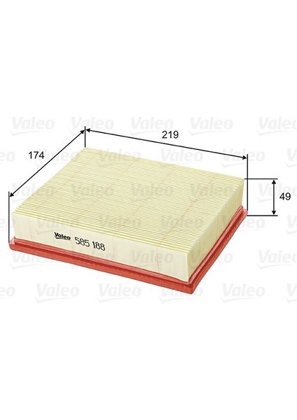 VAL-585188 Hava Filtresi Mercedes A Class W169 1.5i/1.7...