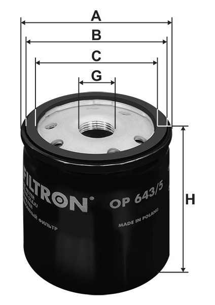 Yağ FILTRESI--GE-OP643/5--INFINITI